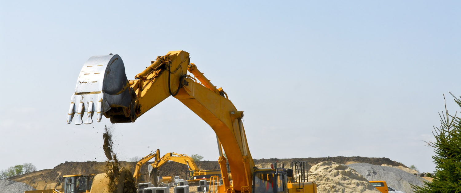 Construction site machines